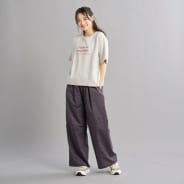 杢ベージュ×レッド