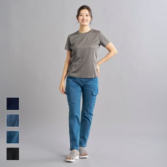 レディース冷感ストレッチデニムパンツ